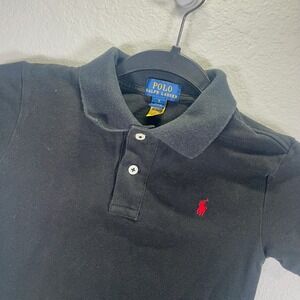 Polo Ralph Lauren Polo Shirt Classic Fit Red Pony Logo Black Size‎ 7
